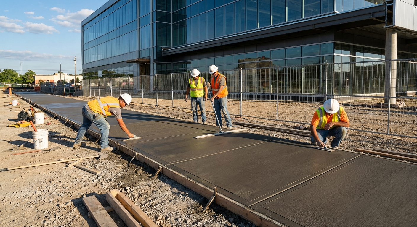 Commercial concrete sidewalks